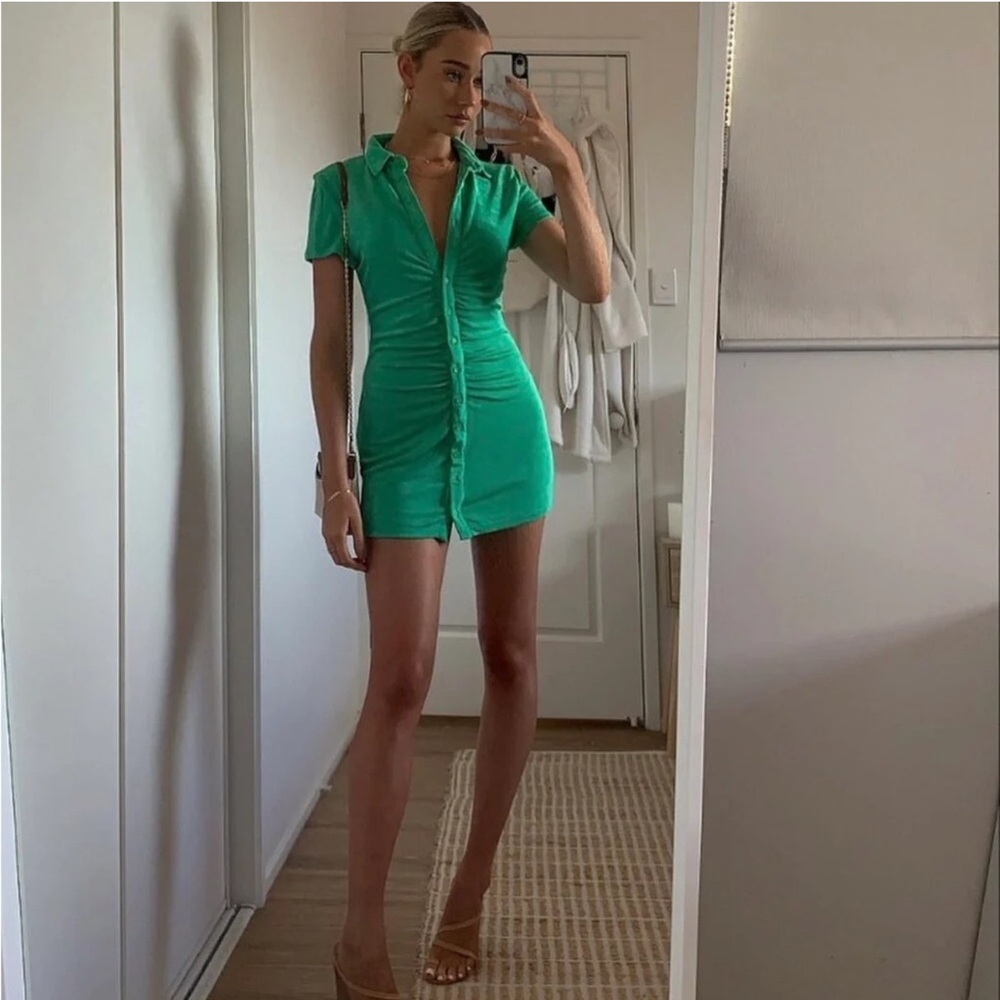 With Jean Alexa Mini Dress – Juicy Green